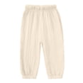 thumbnail image 3 of Pretxorve Kids Girls Boys Loose Pants Solid Light Casual Bottoms Sizes 1-8Y, 3 of 5