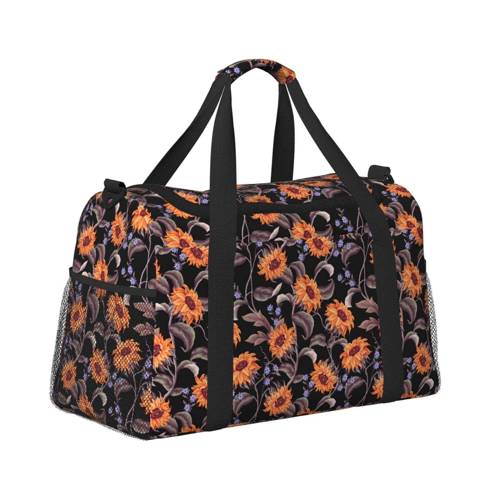Fuzoiu Sunflowers Print Travel Duffle Bag,Carry On Tote Bags,Duffel Bag,Sport Gym Bag, Hospital Bag for Labor and Delivery, Overnight Bag,Luggage Bag