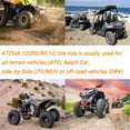 thumbnail image 6 of ATV UTV All-Terrain Tires 25X8.00-12 Set of 2, 6-PR, Rim 12X6.5, OD 25in, SW 8in, Max Load 550Lbs, LCI/SI 60L, Tubeless, 6 of 7