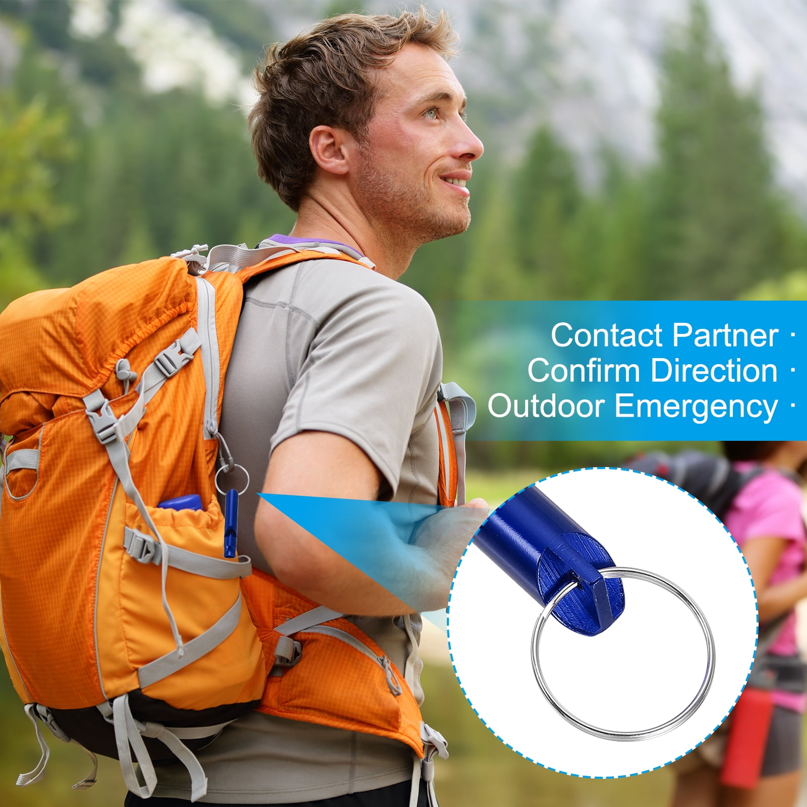 Lot De 6 Sifflets D'Urgence De Survie Extra Forts - 100 DB Avec Cordon - Étanches Et Flottants - Pour Randonnée, Camping, Sécurité