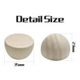 thumbnail image 3 of Natural Half Wooden Balls,20pcs 35mm Diameter Unfinished Wooden Balls Split Wood Beads No Holes Hemisphere Wood Ball Crafts Supplies for DIY Projects Kids Art, 3 of 7