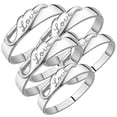thumbnail image 1 of Joyeria de Amistad Anillos LoveTwirls 3Pares 6Pzas Talla 3x6.5 y 3x8mm 16.9 y 18.2Ø Circunferencia 53 y 57mm Circonia/M, 1 of 2