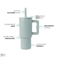 thumbnail image 2 of Vaso Simple Modern Kids de la colección Trek de 700 ml, vidrio marino, 2 of 7