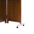 thumbnail image 4 of 2 Pcs Screen Mobile Base Home Divider Stand Feet Room Partition Dividers with Wheels Décor White Wood, 4 of 6