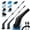 Black, variant on Electric Spin Scrubber Brush, 7-in-1 with 7 Replaceable Heads, Adjustable Speed & Telescopic Handle for Kitchen Bathroom Living Room Cleaning