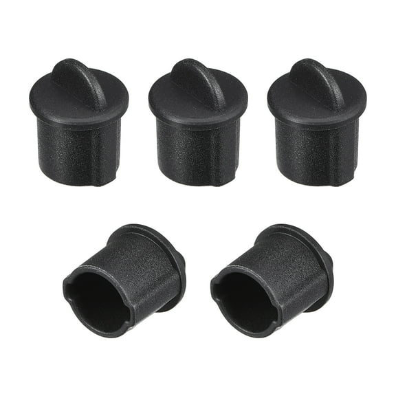 Silicone BNC Anti-Dust Stopper Cap Cover for Female Jack Black 5 pcs