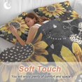thumbnail image 5 of Sunflower Bee Bedding 3 Piece Duvet Cover Set Twin Size, Black Yellow Farm Flower Spring Summer Soft Microfiber Comforter Cover with Zipper Closure & Pillowcases, Wrinkle & FadeResistant Quilt Cover, 5 of 9