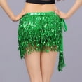 thumbnail image 2 of Skirts for Women Sequin Fringe Nightclub Skirt Stage with Sparkly Fashion Skirt Womens Clothes Green One Size, 2 of 3