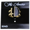 thumbnail image 2 of Mi Amore Sized-Ring Gold-Tone/Black Size 7, 2 of 2
