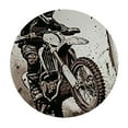 thumbnail image 4 of HAOXIT Motorcycle Outdoor Tablecloth, Motocross Image Grungy Background Poster Style Artwork Print, Decorative Washable Picnic Table Cloth, 4 of 8
