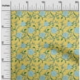 thumbnail image 1 of oneOone Cotton Flex Yellow Fabric Leaves & Flower Floral Fabric For Sewing Printed Craft Fabric By The Yard 40 Inch Wide, 1 of 4