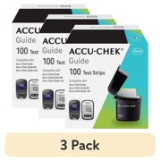 (3 pack) Accu-Chek Guide Glucose Strips for Diabetic Blood Sugar Testing (Pack of 100)