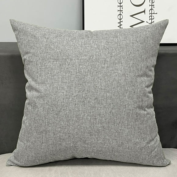 Coussin en Tissu 45x45cm Gris en Lin Coussin Décoratif pour Sofa avec Insert pour Salon Chambre Décor Extérieur (1 Pcs) JASKFLY