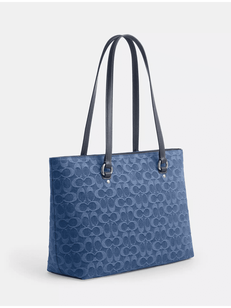 バッグ Coach Tote Bag Denim Signature Coach Women's Station Tote Bag in Signature Denim, Regenerative