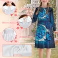 thumbnail image 6 of DISNIMO Long Sleeve Butterfly Dress Girls 3-4 Girl Dresses Collar Dresses for Girls Moon Dress Kids School Dresses for Girls Blue Long Sleeve Dress Kids Girls Casual Dresses Fall Midi Dress Girls, 6 of 7