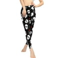 thumbnail image 2 of DISNIMO Halloween Skull Printed Yoga Pants Leggings for Women, Spider Web Printed High Waisted Workout Leggings Breathable Yoga Leggings for Workout Sport, Black, 3XL, 2 of 6