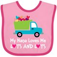 thumbnail image 3 of Inktastic Nana Loves Me Grandson Boys Boys Baby Bib, 3 of 4