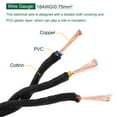 thumbnail image 4 of Uxcell 2 M/6.6 Ft 3 Core 18AWG Vintage Twisted Cloth Covered Electrical Wire Black, 4 of 5