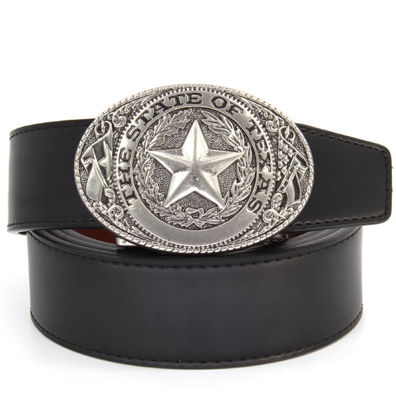 TELOLY Men's Leather Western Cowboy Belt with Automatic Buckle Belt