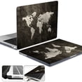 thumbnail image 4 of Funda izÜg Carcasa MacBook Air 13 pulgadas A2337 M1 A2179 A1932 Mapa Negro Satén bordado, 4 of 6