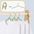 thumbnail image 2 of WLOELOEW Multi Functional Folding Clothes Hanger For Adults Kids Portable Storage Seamless Clothes Rack Plastic Household Organizer Army Green Army Green, 2 of 8