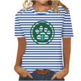 thumbnail image 1 of Camisetas Casuales de Mujer Nueva Moda Impresa Cuello Tripulado Manga Corta, Top Ligero para Diario Y Fiesta, 1 of 4