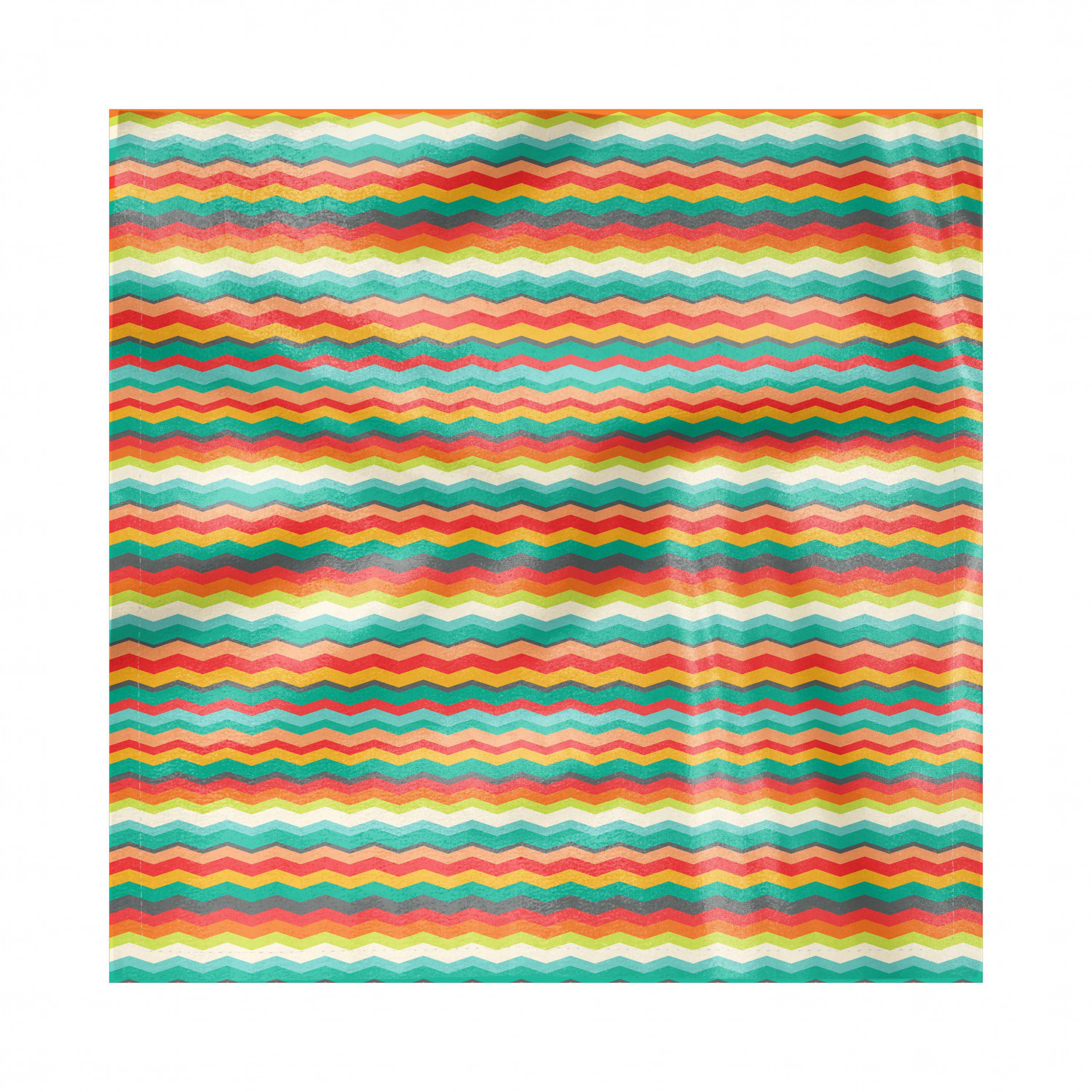 Chevron Decorative Napkins Set of 4, Horizontal Zig Zag Stripes in