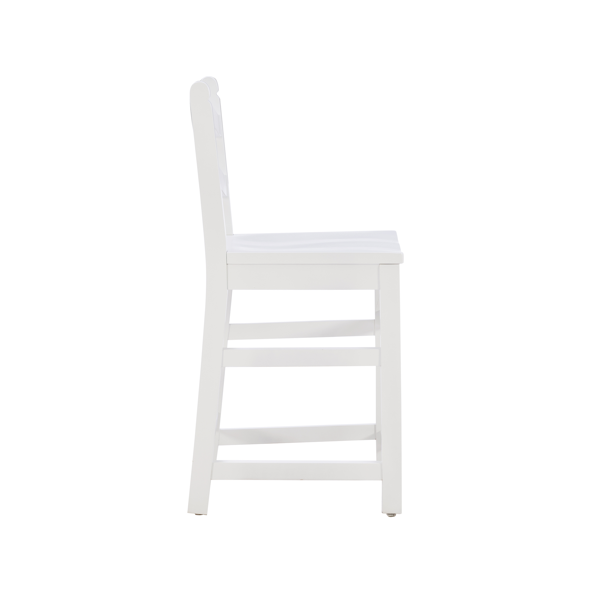 Linon Lauria 24" Indoor Wood Counter Stool, Set of 2, White