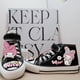thumbnail image 4 of Zapatos de lona negros para niña, zapatillas altas de tela con melodía fresca para primavera y otoño, zapatillas de deporte para mujer a la moda 2024, 4 of 4