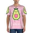 thumbnail image 5 of Easygdp Cute Avocado Men's Muscle T-Shirt Men's Baseball Short Sleeves, for Gym Workout Athletic with Button - Small, 5 of 9