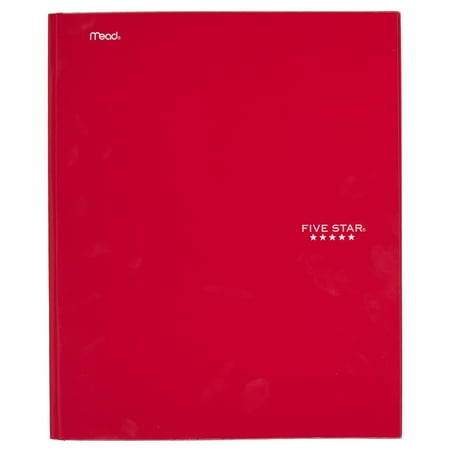 - Five Star Pocket and Prong Paper Folder, Red (72359)