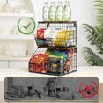 thumbnail image 3 of TEAFIRST 2 Tier Fruit Baskets, Fruit Kitchen Organization Stackable, with Lid, , Carbon Steel, Black, 3 of 7