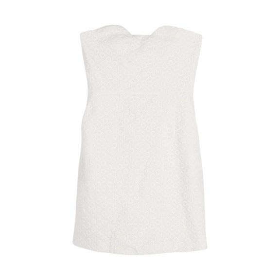 Pre-Owned Diane Von Furstenberg Strapless Mini Dress in White Cotton