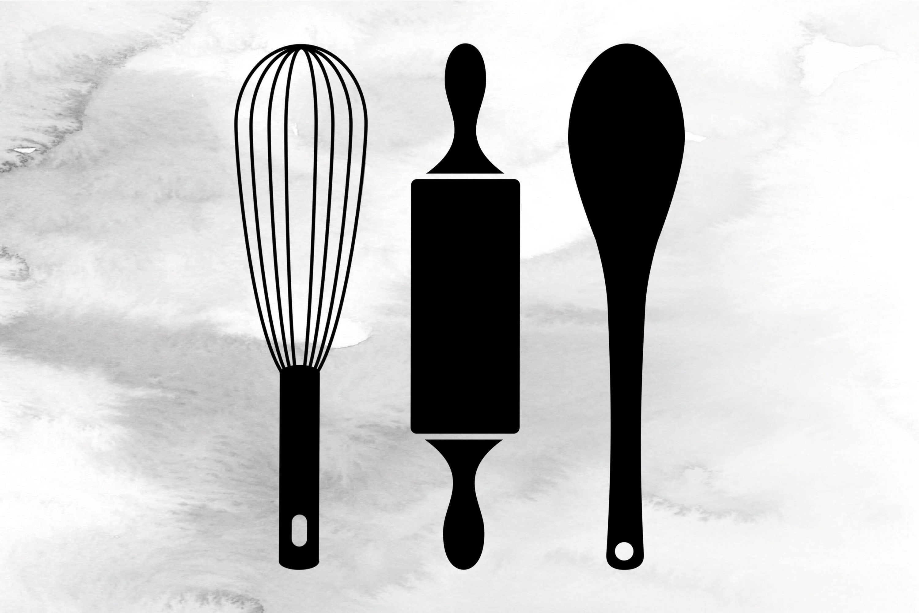 "Baking Utensils" Painting Print on Wrapped Canvas