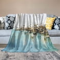 thumbnail image 2 of Pratyus Ocean Waves Soft Cozy Printed Blanket & Throw for All Seasons, Exquisite Gifts - Soft Plush Blankets 60x80in, 2 of 6