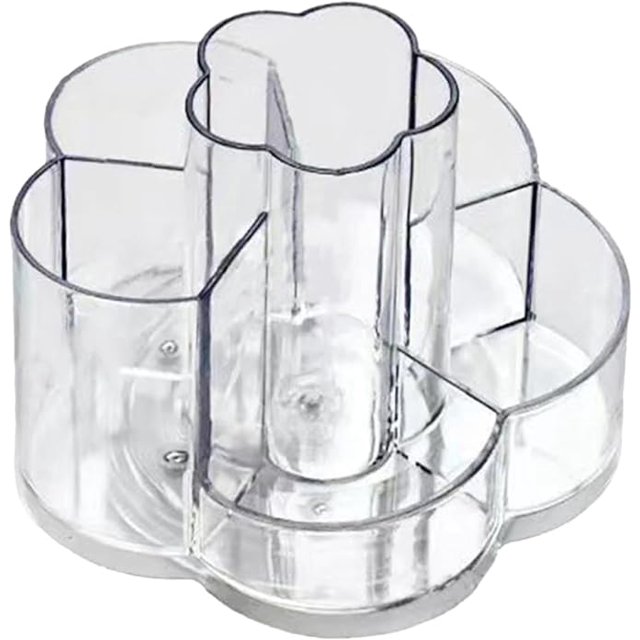 Tubo de almacenamiento giratorio Organizador de escritorio Soportes de almacenamiento de cosméticos Soporte para esmalte de uñas Soporte para maquillaje dividido Soporte giratorio La mascota para gir