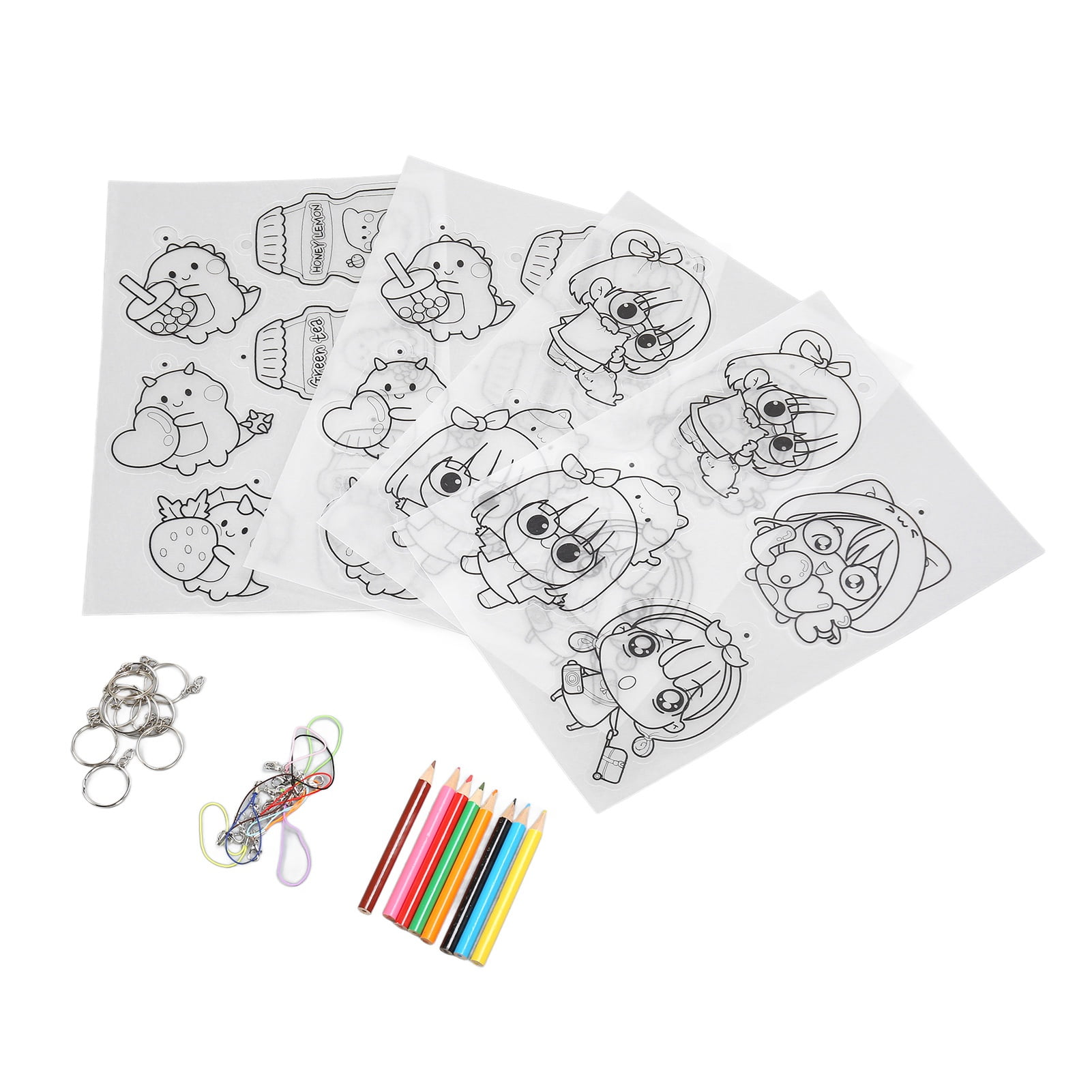 Kids DIY Shrink Plastic Sheets, DIY Supported Art Crafts Easy Paint