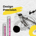 thumbnail image 4 of 12+6 Inch Metal Ruler Set-Straight Edge Ruler Has Both Imperial and Metric Measurements, Perfect for DIY Projects, Red, 4 of 5