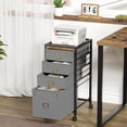 thumbnail image 6 of Modern File Cabinet for Home Office, 4 Drawer Cabinet for Printer with Wheels, Printer Stand Furniture, Metal Frame,150 lbs Capacity, Dark Gray, 6 of 8