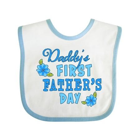 

Inktastic Daddys First Fathers Day Gift Baby Girl Bib