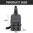 thumbnail image 2 of Dinheiro Bolso de Pecho de Negocios con un Solo Hombro para niños, Bolso de Pecho de Nailon para Exteriores para Estudiantes de Secundaria, Gris, 2 of 5