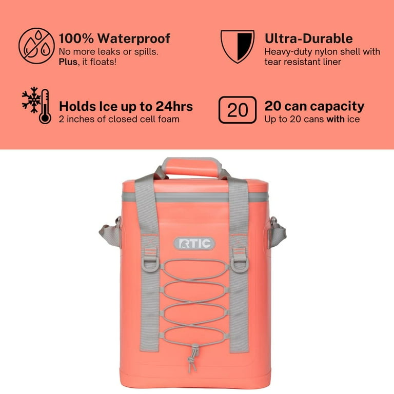 RTIC Outdoors Soft Pack Coral 12 Cans Insulated Personal Cooler in the  Portable Coolers department at