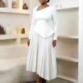 thumbnail image 2 of Women's Fall Wrap Maxi Dress High Waist Pleated Party Cocktail Ruffle Long Dress, 2 of 3