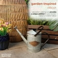 thumbnail image 5 of Alpine Corporation 15" x 7" x 12" Rustic Metal Watering Can Décor, Silver, 5 of 13