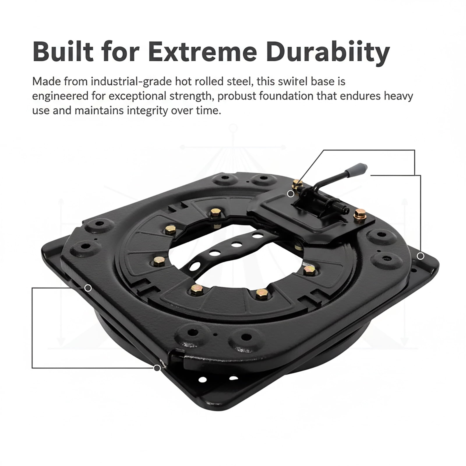 Universal Swivel Seat Turntable Mount,Commercial Grade 360 Degree Rotator,Rugged Steel for RV, Van, Truck, Custom Vehicle
