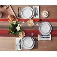 thumbnail image 3 of GFDYREE Burlap Linen Christmas Rustic Table Runners 120 Inches Long, Retro Barn Wood Brown Red Table Runner Farmhouse Style for Coffee Table, Holiday Parties, Wedding, Events Dinner, Home De, 3 of 7