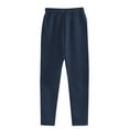 thumbnail image 5 of Straight Leg Sweatpants For Women Solid Color Plus Size Running Fitness Sports Pants With Three Pockets (L, Navy), 5 of 5