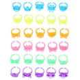 thumbnail image 4 of OULII 100Pcs Plastic Finger Rings Assorted Color Dress Up Jewelry For Girls, 4 of 7