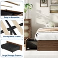 thumbnail image 4 of Bed Frame with 2 Storage Drawers, Wooden Low Profile Bed Frame, No Headboard, Wood Slat Support, Noise Free, No Box Spring Needed, Easy Assembly, 4 of 7