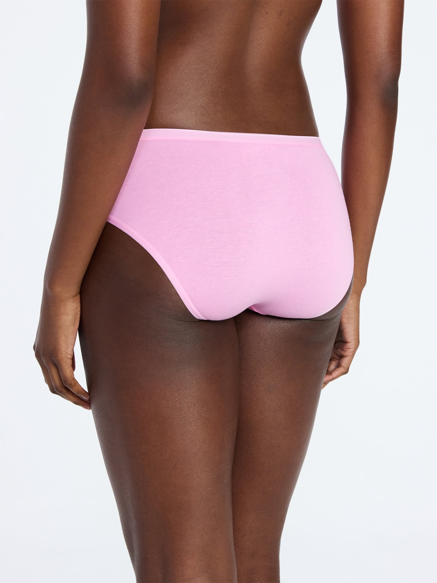 Joyspun Women's Cotton-Blend Brief Panties, 6-Pack, Sizes S-XXXL